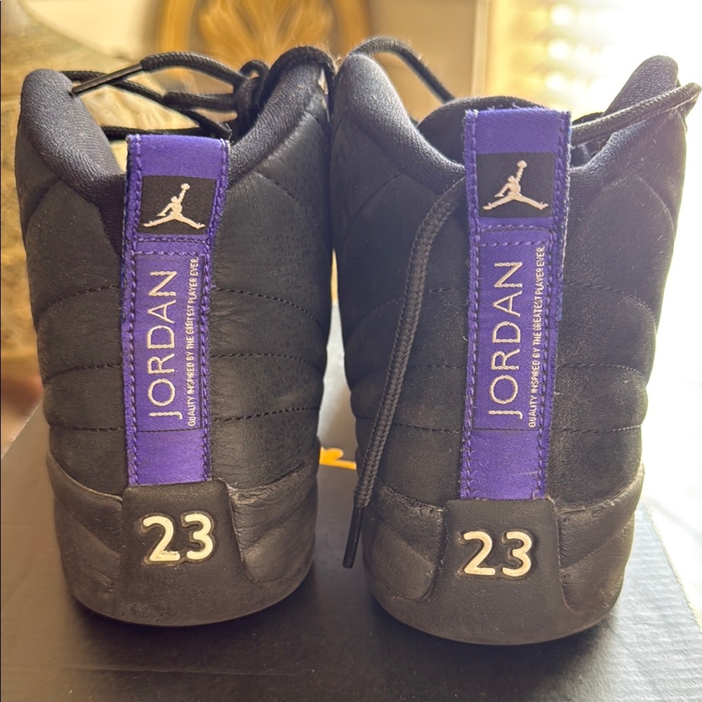 Jordan Retro 12 Black&Purple Sneakers - Picture 9 of 9